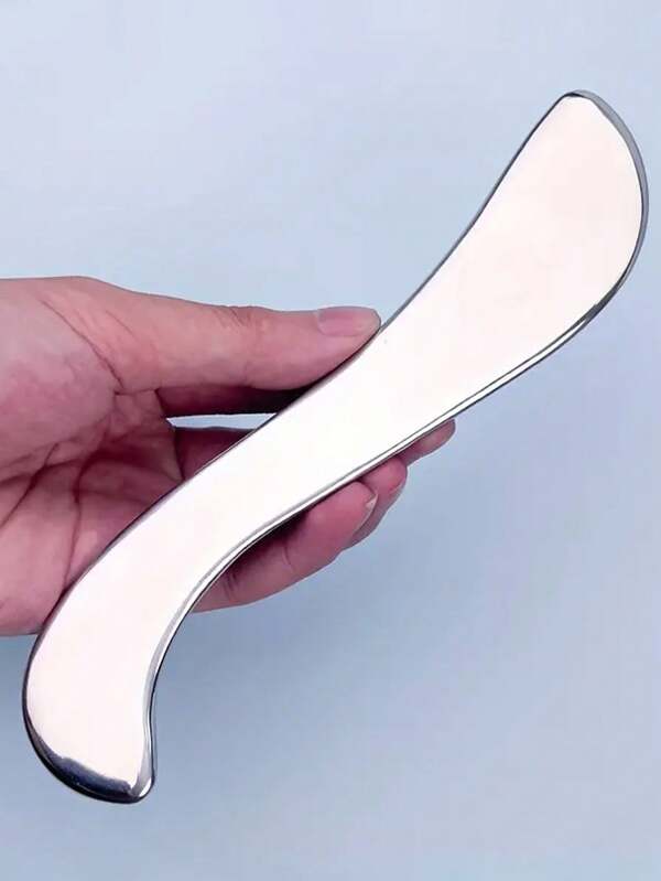 1 pieza Herramienta de masaje corporal de acero inoxidable Gua, masajeador rascador de músculos de todo el Body, herramienta de relajación del masaje de la piel, unisex