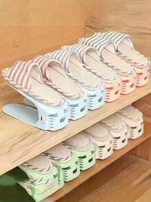 Adjustable Shoe Rack Double-Layer Storage Rack Shoe Support Home Space Saving Shoe Organizer Dormitory DIY Shoe Bracket - Multicolor - View 8