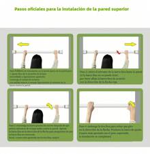 Cortineros De Metal Sin Perforación Expandible 110cm A 350cm - Negro - Ver 7