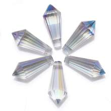 20 pièces/paquet Perles en verre cristal transparent en forme de goutte d'eau 8*20mm pour la fabrication de bijoux DIY