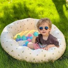 1pc Inflatable Baby Pool Padded Round Petals Swimming Pool Little Pump Pool Kiddie Paddling Pool Outdoor Water Games Play Center