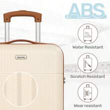Luggage Sets 3, ABS Hard Shell Lightweight Trolley Travel Suitcase Set With 4 Spinner Wheels TSA Lock For Man Women, 21" + 24" + 28"