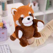 Juguete de peluche suave y lavable de 25 cm/9.84 pulgadas con forma de animales de la jungla, títere de mano para el juego de roles de niños con león, canguro, elefante, jirafa, cerdo, mono, con boca abierta como accesorios de actuación, muñeco de peluche que ofrece a los niños un gran títere de dedo