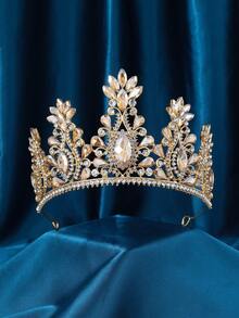 Crystal Tiara Crowns Rhinestone Crown With Combs For Women And Girls Crystal Queen Headbands Princess Headpieces Wedding Hair Accessories Bride Rhinestone For Pageant Birthday Prom - 彩色 - 查看 13