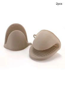 2pcs Silicone Heat-Resistant Mites, Microwave Mites, Insulated Oven Mites, Mini Mites For Cooking, Baking, And Grilling, Heat-Resistant And Thick Silicone Hand Clips For Kitchen Silicone Insulated Gloves, Household Oven Baking Tools, Essential Kitchen Accessories That Do Not Occupy Space And Keep The Kitchen Countertop Clean - Multicolor - View 18