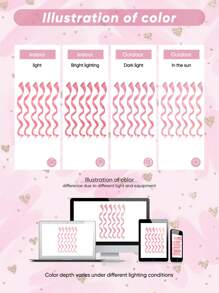 6 件彩色夹式接发，16 英寸长卷发波浪假发，红色、紫色、白色、橙色、蓝色、橙色、灰色、绿色、粉色，合成夹式，适合女孩和女士日常节日派对和圣诞节音乐节狂欢节新年礼物使用 - 彩色 - 查看 9