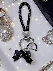 New High-End Rhinestone Bow Keychain,Exquisite And High-Quality Girls' Car Keychain Pendant,Fashionable Ladies' Car Jewelry,Valentine's Day Gift, Birthday Gift