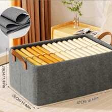 1 pieza Caja de almacenamiento plegable de gran capacidad - Fácil de plegar, plegable, caja de almacenamiento multiusos, contenedor organizador, almacenamiento de ropa y ropa de cama - Perfecto para la organización del hogar, almacenamiento de dormitorio, organización del armario, almacenamiento de artículos de oficina y artículos esenciales para la guardería