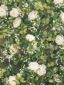 1pc 180cm Artificial White Rose Vine Garland , White Simulation Rose Vine, Holiday Birthday Wedding Party Background Decoration, Wedding Table Garland Decoration, Dining Table Cabinet Bar Staircase Decoration, Room Centerpiece Backdrop Decoration Rose Vine, Room Decoration Home Decoration, Outdoor Patio Arches Garden Railing Wall Decoration, Valentine's Day, Mother's Day Gift