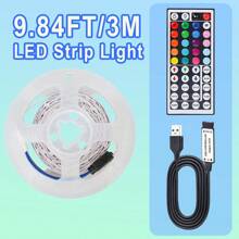 1 Stück 1M/2M/3M/5M/10M/15M LED-Strip-Leuchten für Schlafzimmer mit 44 Tasten Fernbedienung, RGB-Farbwechsel-LED-Lichterkette, Schlafzimmer-Lichterkette, Wohnzimmer Zuhause Valentinstag Party Hochzeit Dekoration