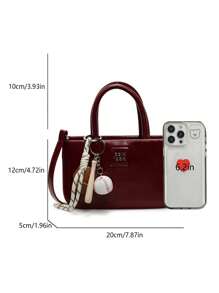 Fashionable Solid Color Simple Versatile Shoulder Bag Classic Popular Niche Design Handbag Elegant Adjustable Shoulder Strap Crossbody Bag, Suitable For Daily Travel Commuting Work Shopping Dating.