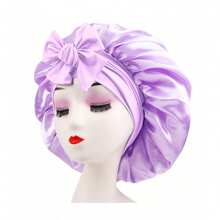 Silky Satin Sleep Bonnet For Women With Adjustable Bow Ties - Luxurious Hair Protection Cap For Curly/Natural Hair, Multi-Color Options, Soft Nighttime Hair Care Essential,Bonnet,Shower Cap,Hair Products And Accessories For Barber Salon Beauty Travel Essentials