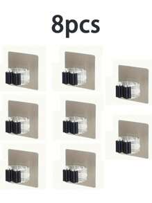 8/4/2/1 件带挂钩的拖把夹收纳架，壁挂式多功能拖把和扫帚架，防水防滑工具收纳架，适用于家庭、浴室、厨房、花园和车库