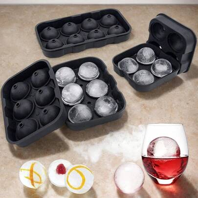Bộ khuôn làm đá bằng silicon 4/6/8 ngăn - Khuôn làm đá tự chế, thích hợp cho rượu whisky, cocktail, nhà bếp và quầy bar - Hình dạng lễ hội, thích hợp cho Giáng sinh, Halloween, Lễ Phục sinh, Ngày Valentine, v.v., Phụ kiện khuôn làm đá nhà bếp, Máy làm đá