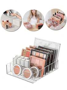 Makeup Storage Box, Suitable For Eyeshadow Palette Storage Box, 7-Segment Separation Makeup Palette Storage Box, For Dressing Table Drawer Countertop Modern Cosmetic Storage