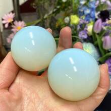 5cm/Synthetic Agate Ball, Quartz Crystal Ball, Crystal Sphere, Crystal Divination Ball, Home Decor, Gift For Boyfriend/Girlfriend/Kids, Crystal Healing, 1PC; Handmade With 1-3mm Size Tolerance, Randomly Shipped. If You Mind These, Please Do Not Purchase. - White - View 7