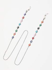 1pc Multicolor Evil Eye Beaded Glasses Chain, Fashion Glasses Chain,Fashion Anti-Lost Eyeglass Chain For Women Daily Wear. - Multicolor - View 7