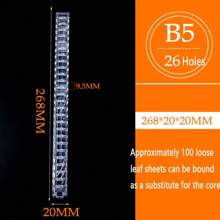 1件装透明大容量抽拉式活页扣环夹条装订环扣软塑料可拆卸更换活页替换芯办公用品、返校、学校用品