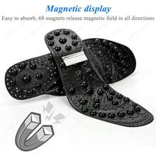 Magnetic Therapy Massage Insoles For Shoes Foot Acupressure Enhanced Magnetic Insole Point Therapy Feet Body Detox Insert Pads - Black - View 3