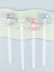 1 pieza/4 piezas Cubierta de paja - Tapas de pajilla de silicona a prueba de polvo y fugas para tumblers de 30/40 onzas, accesorios para tazas con ajuste seguro y fácil limpieza