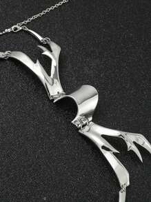 2 piezas Máscara de media cara estilo ciberpunk gótico, máscara punk para juego de roles, decoración de fiestas, joyería asimétrica de metal unisex, cadena de cara de acero líquido plateado para mujeres y hombres en Halloween