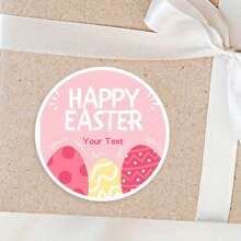 45/90 etiquetas adhesivas de pascua personalizadas, etiquetas de cumpleaños personalizadas y divertidas, etiquetas de agradecimiento con conejo alegre, adecuadas para cajas de regalo, invitaciones y decoraciones de fiesta de cumpleaños