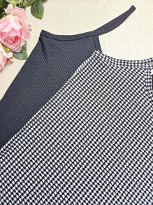 Simple Casual Regata Plus Size G1 Veste 48/50 - G1 Vest KIT2 Black + Plaid - View 2