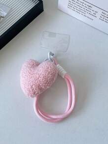 1 件卡通 DIY 手机挂绳手工制作娃娃可爱心形手机挂绳长绳钥匙扣吊坠防丢失，带夹子 - 彩色 - 查看 14