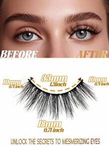 10 pares de pestañas postizas 3D Colash, densas, rizadas, esponjosas, de apariencia natural, 10-18-10mm, kit de maquillaje para uso diario, citas, fiestas, adecuado para todos - Pestañas Fluffy - Ver 3