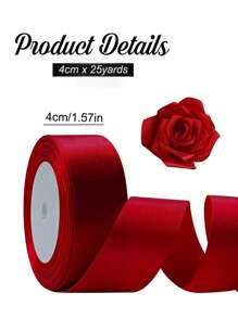 1/2/4 Cuộn Ruy băng satin 4cm tự làm Ruy băng thủ công dùng để làm bó hoa, gói quà, đồ thủ công, làm nơ, trang trí tiệc cưới, ngày của mẹ, tiệc sinh nhật (25 yard/cuộn) - Nhiều màu - Xem 16