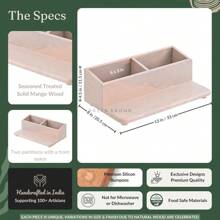 Chic Kitchen Space-Saving Storage -Wooden Kitchen Organizer Spice Rack | Makeup And Accessory Desk Organizer | Cutlery Rack | Bathroom Organizer | Desk Organizer And Cutlery Holder Pink