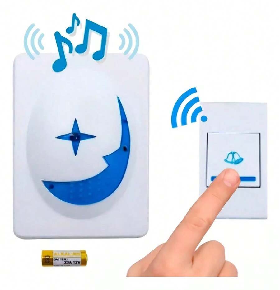 Timbre doméstico inalámbrico Wifi de largo alcance, color blanco, impermeable - Tipo de Enchufe A USA (110-127V) - Ver 1
