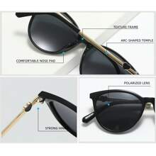 RIVSAR 女士偏光太阳镜，适合户外骑行、钓鱼、驾驶、旅行派对，是夏季海滩度假、户外、旅行的理想礼物之选 - 彩色 - 查看 8