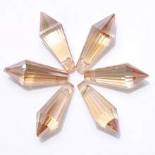 20 pièces/paquet Perles en verre cristal transparent en forme de goutte d'eau 8*20mm pour la fabrication de bijoux DIY