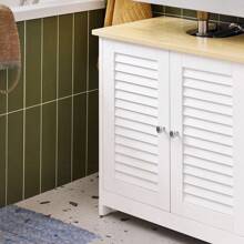 SoBuy Washbasin Base Cabinet Bathroom Cabinet Bathroom Furniture Base Cabinet In Natural White WHT Approx. 60x59x35cm FRG237