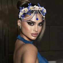 1 chiếc vương miện cô dâu thời trang trang trí bằng pha lê - Nhiều màu - Xem 4