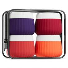 GGGold 4pcs [TSA]Approved Silicone Travel Containers Set, Leak-Proof Cream Jars With Transparent Bag, For Face Body Hand Lotion Skincare.Suitable For [ Travel]  And Shipping Seasons