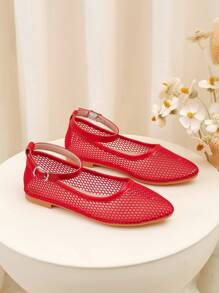 Fashionable & Comfortable Versatile Parent-Child Student Casual Net Sports Shoes For Spring/Summer - Red - View 3