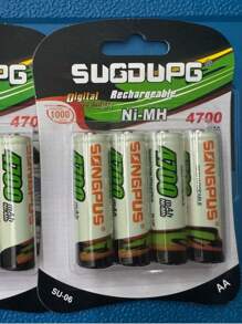 KIT 2 Packs With 4 Batteries Each AA/AAA Rechargeable 2700mAh 4700mAh - A A - View 2