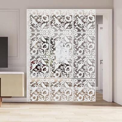 YUNRUX 12 Pcs Panel Screen Hanging Room Divider Folding Screen For Room/Hotel Decoration