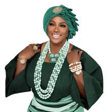 1 Stück nigerianischer Damenhut, halblaminierter Diamant-Zylinderhut, afrikanischer Hut, automatische Gel-Kopfbedeckung, geeignet für Hochzeiten, Partys und andere Festivals