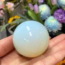 5cm/Synthetic Agate Ball, Quartz Crystal Ball, Crystal Sphere, Crystal Divination Ball, Home Decor, Gift For Boyfriend/Girlfriend/Kids, Crystal Healing, 1PC; Handmade With 1-3mm Size Tolerance, Randomly Shipped. If You Mind These, Please Do Not Purchase. - White - View 10