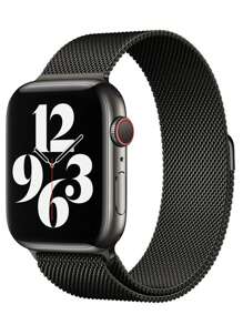 1条男女通用米兰尼斯不锈钢表带，兼容 45mm、44mm、40mm、49mm、46mm、41mm、38mm、42mm，Series 1-11，Ultra，时尚磁吸表带 - 38/40/41/S10-42mm - 查看 19