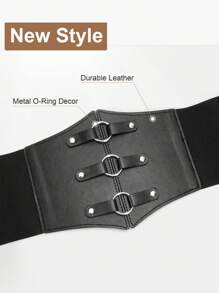 1 Piece Of Tight Corset Waistband, Elastic Waistband, PU Leather Wide Waistband, Slim Waist, Can Protect The Waist, Sexy Chest Cinching Women Corset Belt For Dress,Waist Trainer Waist-Shaping For Waist Slimming And Tummy Control Halloween Costume