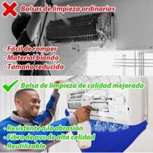 Kit de limpieza para aire acondicionado minisplit, funda para limpieza de aire acondicionado, bolsa impermeable para limpieza de aire acondicionado con drenaje y placa de soporte, juego de limpieza de aire acondicionado de 6 piezas, tetera, cepillo, toalla, funda, pala y agente de limpieza - Unitalla - Ver 4