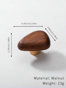 2 peças Puxadores de Gaveta de Madeira Natural com Orifício Único, Formas de Desenho Animado, Decoração de Armário/Guarda-roupa/Quarto de Crianças