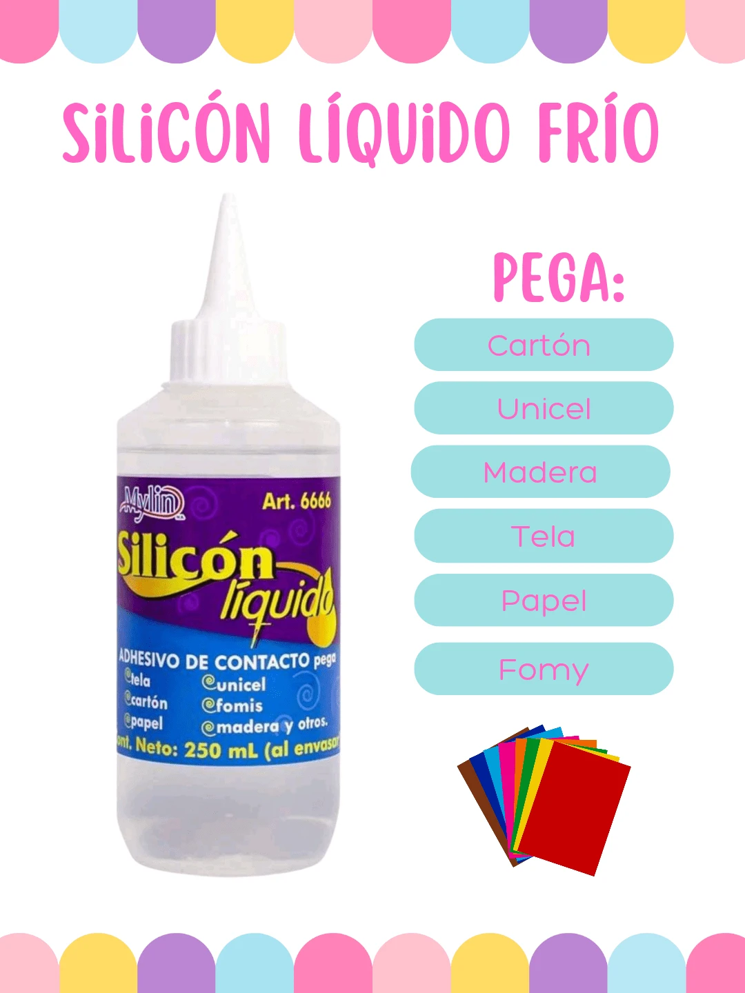 Silicón frío, adhesivo secado rápido, útil para pagar madera, unicel, papel, fomy, tela, útil para manulidades, material escolar, oficina, hogar - Transparente - Ver 1