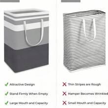 1pc Large Capacity Folding Laundry Basket, Fabric Storage Laundry Bag, Laundry Basket, Fabric Storage Basket, Folding Dirty Clothes Storage Basket, Bathroom And Bedroom Laundry Organization And Storage, Room Decoration, Home Decoration Home Bathroom Decor