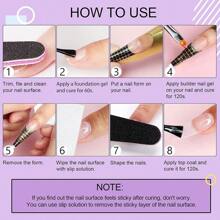 QAZIXU Nude Color 15g Acrylic Uv Extension Nail Gel Pink Extending Varnish Gel Repair Broken Nails Builder Manicure Polish Gel Include :Free 100PCS Nail Forms And Acrylic Nail Brush Pen For Gift Professional Salon Nail Art Kit