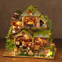 DIY Cottage, Hand-Assembled House Model - Creative 3D House Building, Suitable As A Birthday Gift For Adults And Teenagers, Exquisite Handmade Home Decoration - 森林探險(不含防塵罩) - 查看 2